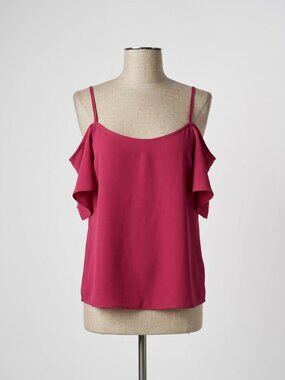 Paper Crane Exposed Shoulder Pink Top Size M